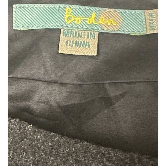 BODEN Women’s Gray Wool Blend Embroidered A Line Skirt Lined Side Zip Size US 2 - Picture 3 of 6